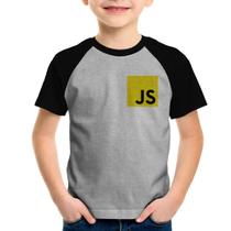 Camiseta Raglan Infantil JavaScript - Foca na Moda