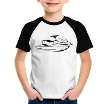 Camiseta Raglan Infantil Jet Ski - Foca na Moda