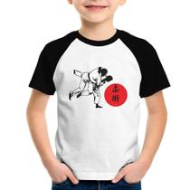 Camiseta Raglan Infantil Jiu Jitsu Judô Artes Marciais - Foca na Moda