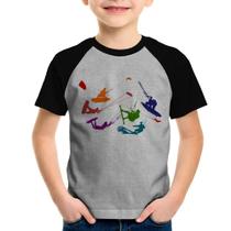 Camiseta Raglan Infantil Kite Surf Freestyle - Foca na Moda