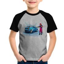 Camiseta Raglan Infantil Lava Jato Mulher - Foca na Moda