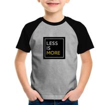 Camiseta Raglan Infantil Less is More - Foca na Moda
