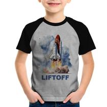 Camiseta Raglan Infantil Liftoff: Lançamento do Ônibus Espacial - Foca na Moda Camiseta Raglan Infantil Liftoff: Lançamento do Ônibus Espacial - Foca na Moda