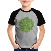 Camiseta Raglan Infantil Limão - Foca na Moda
