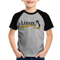 Camiseta Raglan Infantil Linux - Foca na Moda Camiseta Raglan Infantil Linux - Foca na Moda