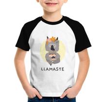 Camiseta Raglan Infantil Llamastê - Foca na Moda