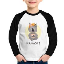 Camiseta Raglan Infantil Llamastê Manga Longa - Foca na Moda