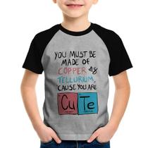 Camiseta Raglan Infantil Made of Cooper Cute - Foca na Moda