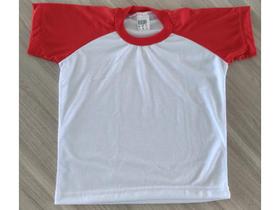 Camiseta Raglan Infantil Manga Curta Vermelho