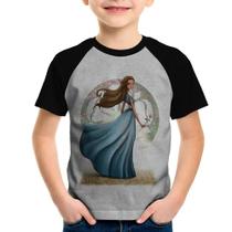 Camiseta Raglan Infantil Margaery Tyrell Art - Foca na Moda