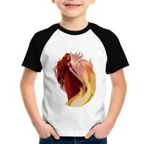 Camiseta Raglan Infantil Melisandre Art - Foca na Moda