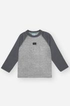 Camiseta Raglan Infantil Menino Chumbo Divertto Camiseta Raglan Infantil Menino Chumbo Divertto