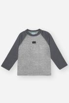 Camiseta Raglan Infantil Menino Chumbo Divertto