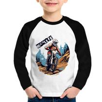 Camiseta Raglan Infantil MX4Life Manga Longa - Foca na Moda