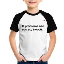 Camiseta Raglan Infantil Não sou eu, é você - Foca na Moda