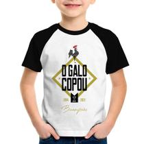 Camiseta Raglan Infantil O Galo Copou! - Foca na Moda