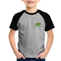 Camiseta Raglan Infantil openSUSE Linux - Foca na Moda