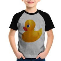 Camiseta Raglan Infantil Patinho de Borracha - Foca na Moda