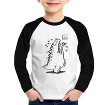Camiseta Raglan Infantil Pause Break Manga Longa - Foca na Moda