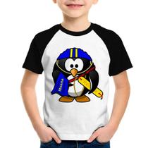 Camiseta Raglan Infantil Pinguim Salva Vidas - Foca na Moda