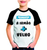 Camiseta Raglan Infantil Promovido a Irmão mais Velho