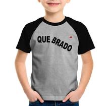 Camiseta Raglan Infantil Quebrado - Foca na Moda Camiseta Raglan Infantil Quebrado - Foca na Moda