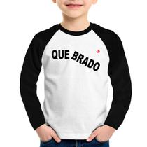 Camiseta Raglan Infantil Quebrado Manga Longa - Foca na Moda