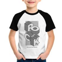 Camiseta Raglan Infantil Rock & Roll will never die - Foca na Moda