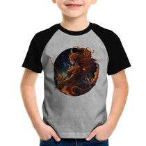 Camiseta Raglan Infantil Sagitário Sígno - Foca na Moda