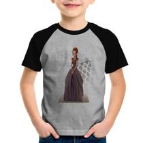 Camiseta Raglan Infantil Sansa Stark Art - Foca na Moda Camiseta Raglan Infantil Sansa Stark Art - Foca na Moda