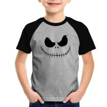 Camiseta Raglan Infantil Scare Face - Foca na Moda