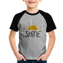 Camiseta Raglan Infantil Shine - Foca na Moda