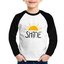 Camiseta Raglan Infantil Shine Manga Longa - Foca na Moda