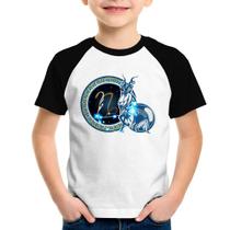 Camiseta Raglan Infantil Signo Capricórnio Astrologia - Foca na Moda