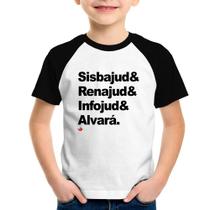 Camiseta Raglan Infantil Sisbajud & Renajud & Infojud & Alvará - Foca na Moda