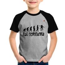 Camiseta Raglan Infantil SK8 Evolution Girl - Foca na Moda