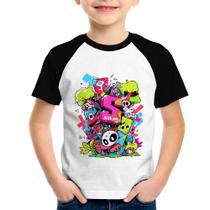 Camiseta Raglan Infantil Street Style - Foca na Moda Camiseta Raglan Infantil Street Style - Foca na Moda