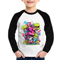 Camiseta Raglan Infantil Street Style Manga Longa - Foca na Moda Camiseta Raglan Infantil Street Style Manga Longa - Foca na Moda