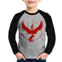 Camiseta Raglan Infantil Team Valor Manga Longa - Foca na Moda