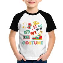 Camiseta Raglan Infantil This is my 80's costume - Foca na Moda Camiseta Raglan Infantil This is my 80's costume - Foca na Moda