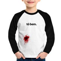 Camiseta Raglan Infantil tô bem Manga Longa - Foca na Moda Camiseta Raglan Infantil tô bem Manga Longa - Foca na Moda