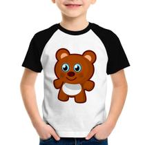 Camiseta Raglan Infantil Ursinho Desenho - Foca na Moda Camiseta Raglan Infantil Ursinho Desenho - Foca na Moda