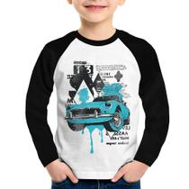 Camiseta Raglan Infantil Vintage Classic Car Painting Manga Longa - Foca na Moda Camiseta Raglan Infantil Vintage Classic Car Painting Manga Longa - Foca na Moda
