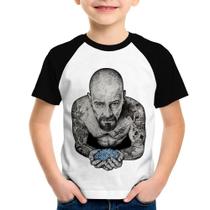Camiseta Raglan Infantil Walter White Tattoo Heisenberg - Foca na Moda