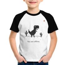 Camiseta Raglan Infantil You are offline - Foca na Moda
