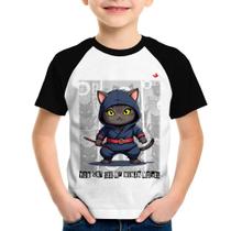 Camiseta Raglan Infantil You cat see my ninja moves - Foca na Moda