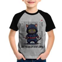 Camiseta Raglan Infantil You cat see my ninja moves - Foca na Moda