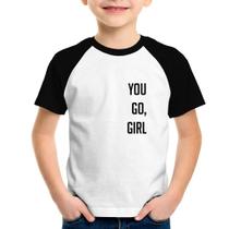 Camiseta Raglan Infantil You go girl - Foca na Moda