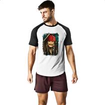 Camiseta Raglan Jack Sparrow Madruga Camiseta Raglan Jack Sparrow Madruga