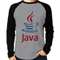 Camiseta Raglan Java Café Manga Longa - Foca na Moda